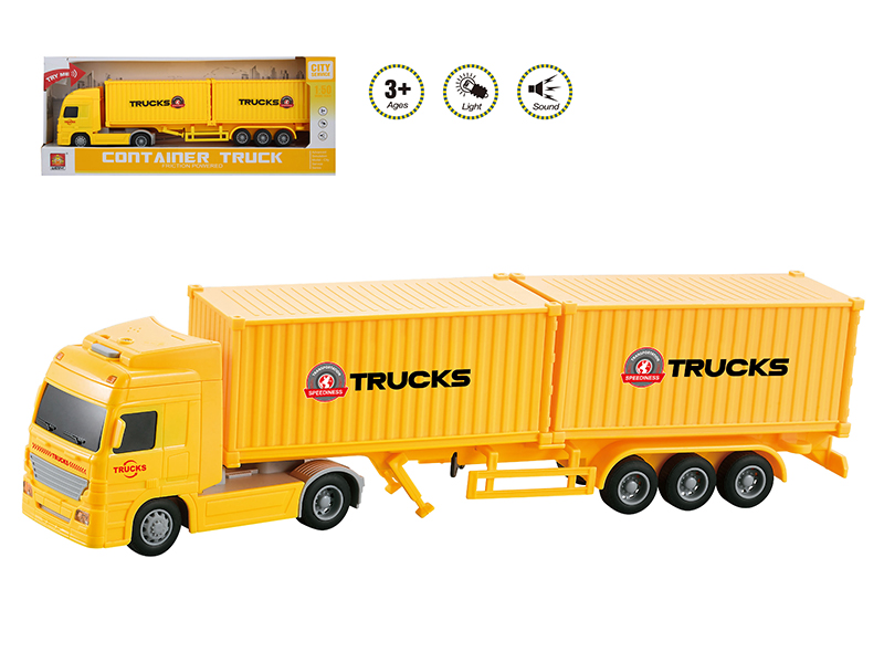 1:50 Friction Container Truck(Sound And Light)