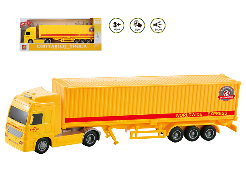 1:50 Friction Container Truck(Sound And Light)