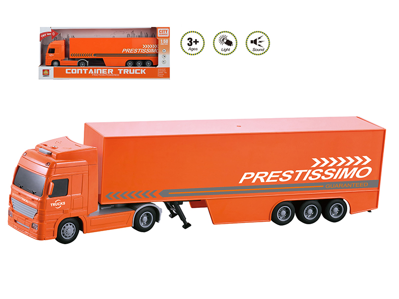 1:50 Friction Container Truck(Sound And Light)