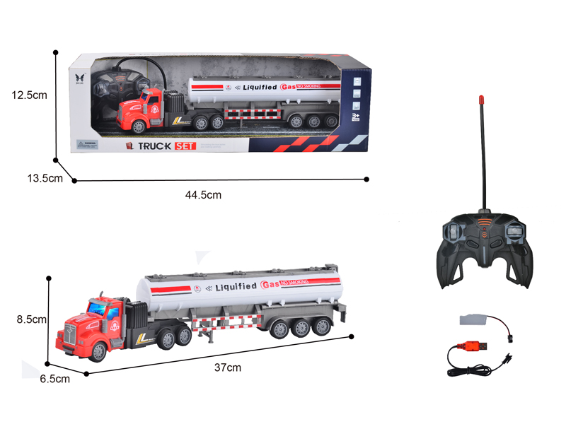 1:48 R/C 4CH Long Head Oil Tank Trailer