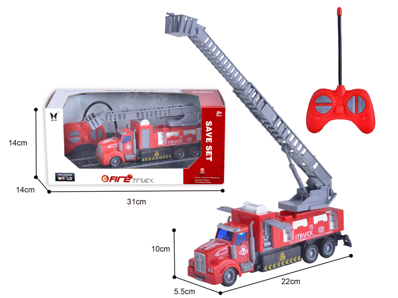 1:48 R/C 4CH Long Head Lifting Platform Fire Truck