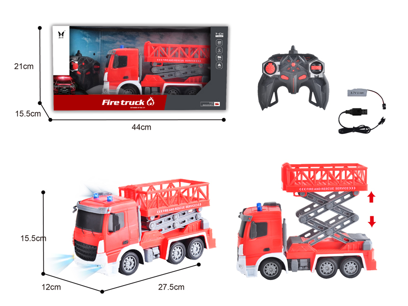 1:24 R/C 7CH Platform Lift Fire Truck