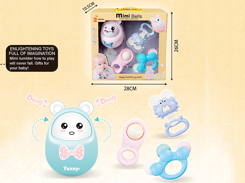 Tumbler Baby Rattles 4PCS