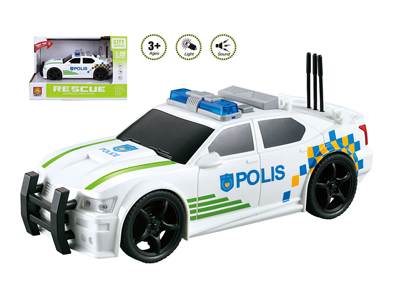 1:20 Friction Police Car(Sound And Light)
