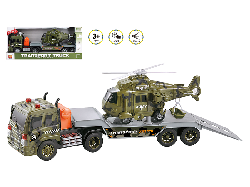 1:16 Friction Military Trailer(Sound And Light)