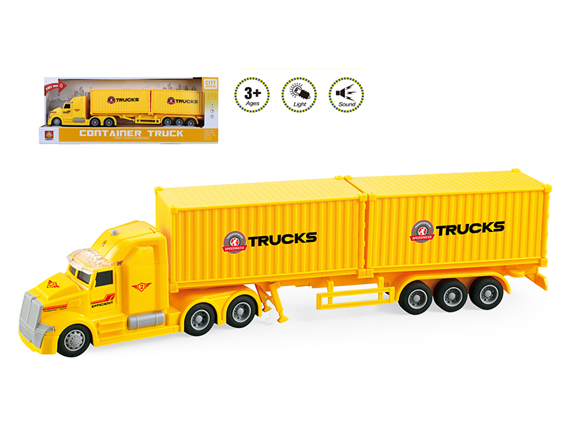 1:50 Friction Container Truck(Sound And Light)