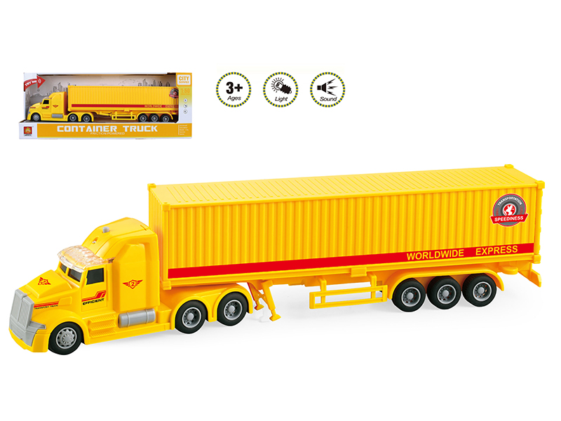 1:50 Friction Container Truck(Sound And Light)