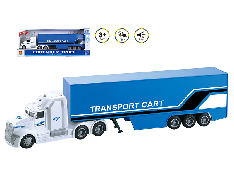 1:50 Friction Container Truck(Sound And Light)