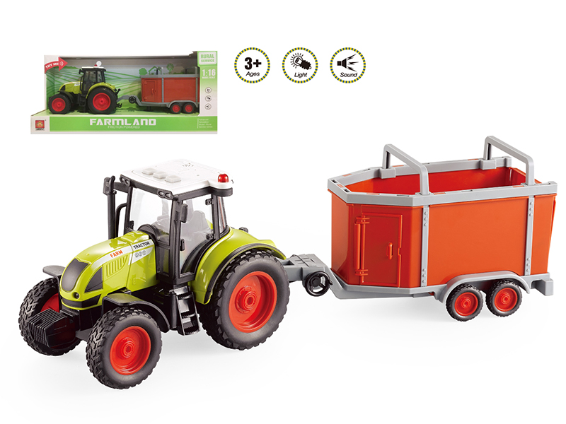 1:16 Friction Farm Livestock Trailer(Sound And Light)