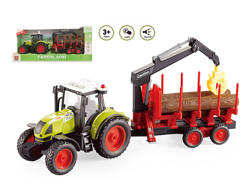 1:16 Friction Farm timber transport wagon(Sound And Light)
