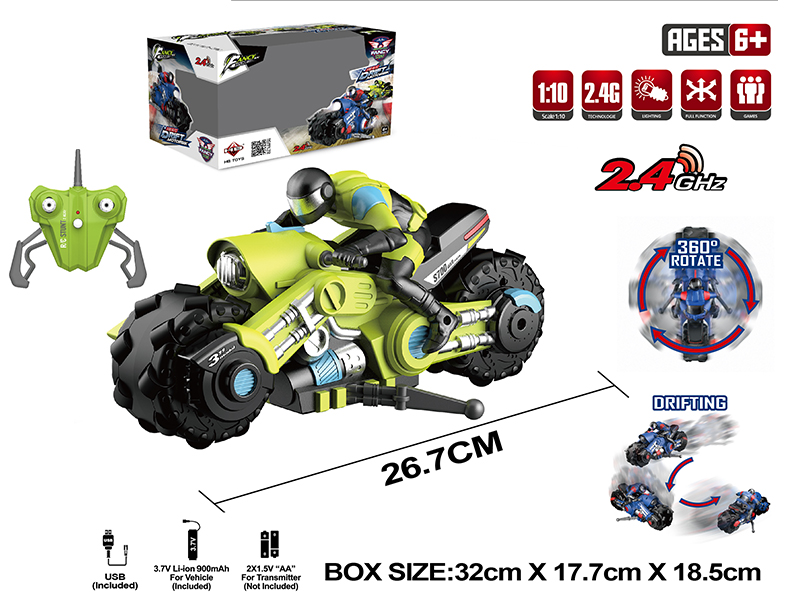 1:10 2.4G Remote Control McEnham Wheel Drift Motorcycle