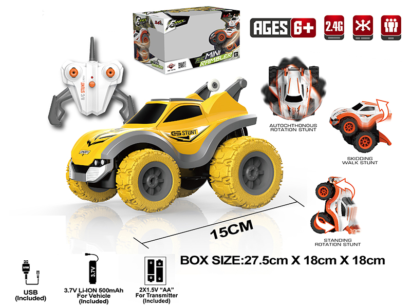 1:26 2.4G Remote Control Mini Standing Stunt Car