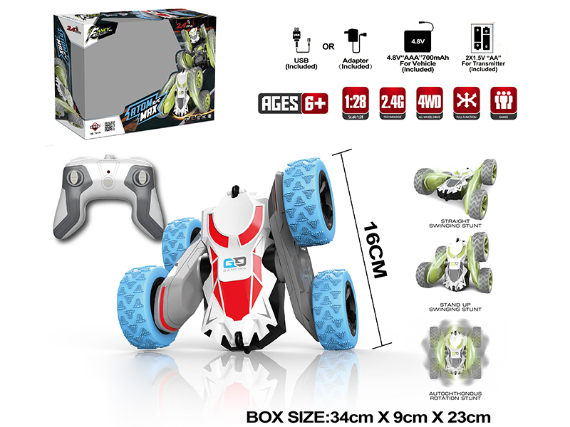 1:28 2.4G Remote Control Stunt Car