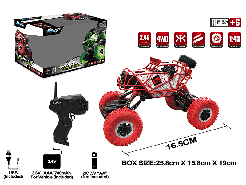 1:43 2.4G Remote Control Mini Rock Crawler