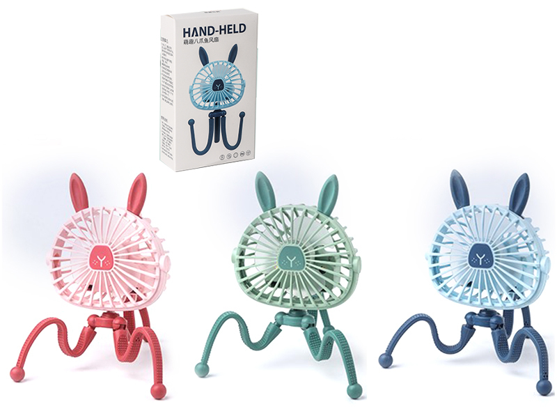 Octopus Hand-Held Fan(Pink,Blue,Green)