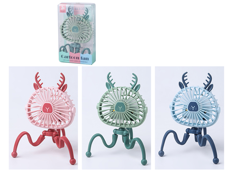 Octopus Cartoon Fan(Pink,Blue,Green)