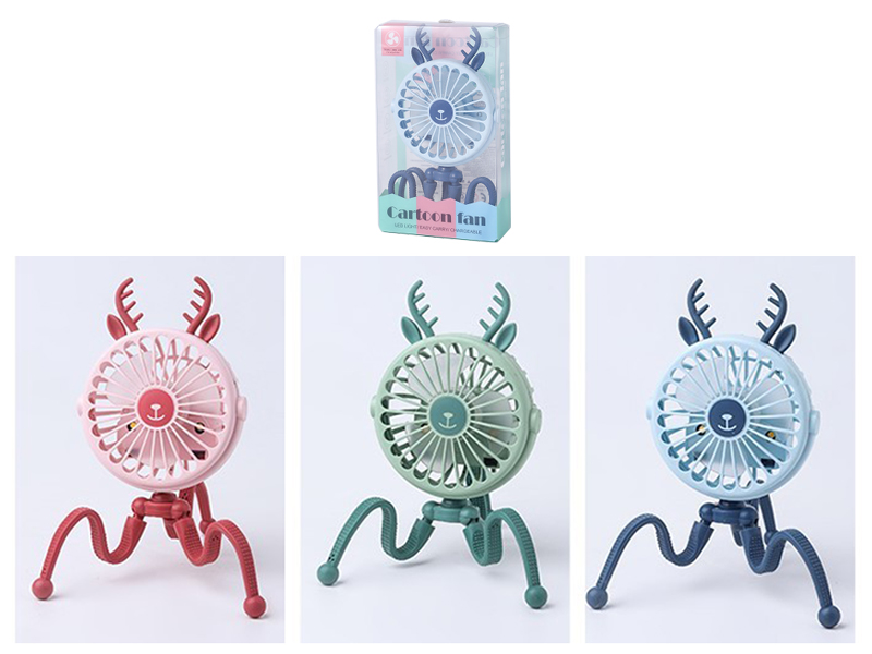 Octopus Cartoon Fan(Pink,Blue,Green)