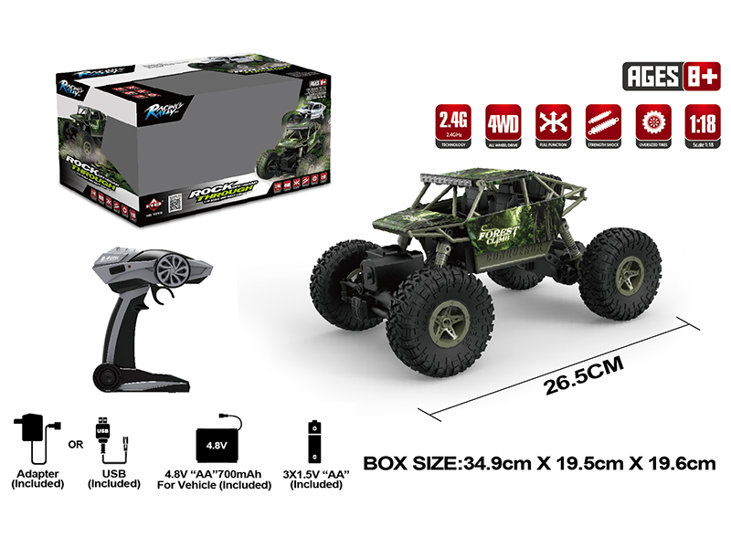 1:18 2.4G Remote Control Rock Crawler