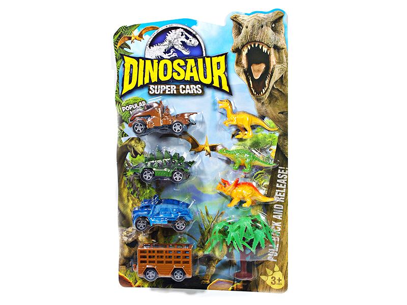 Pull Back Dinosaur Car