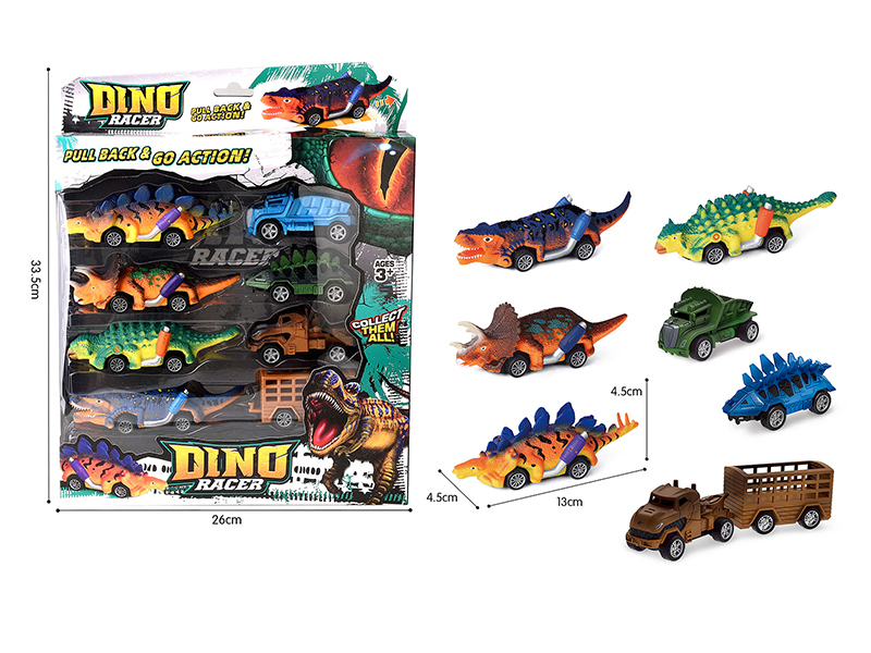 Pull Back Dinosaur Car