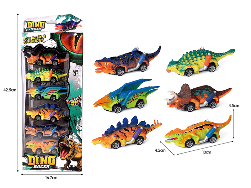 Pull Back Dinosaur Car