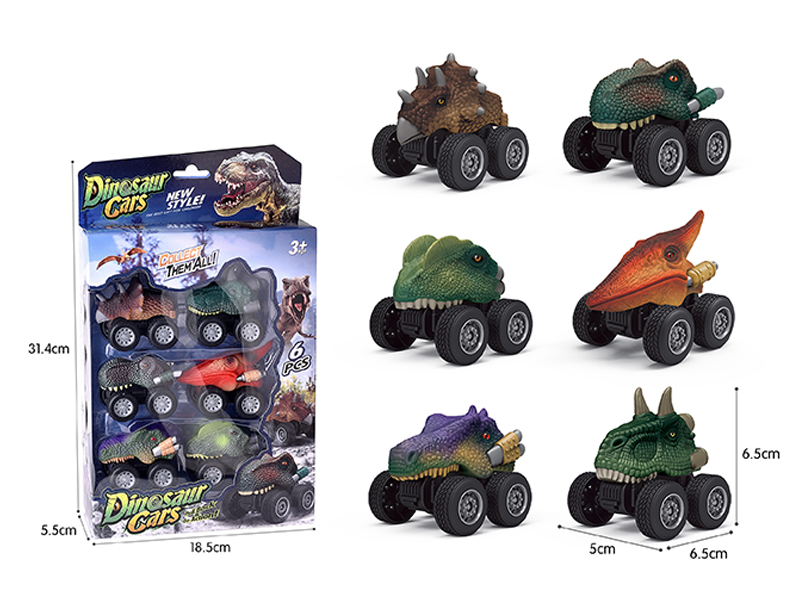 Pull Back Dinosaur Car