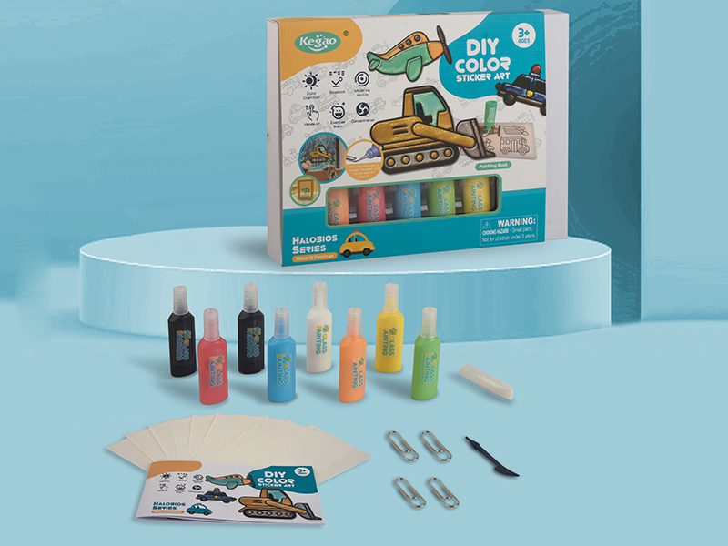 DIY Color Sticker Art - Transports Series Album Of Paintings