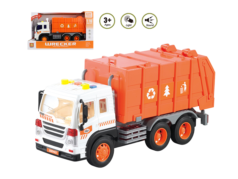 1:16 Friction Sanitation Truck(Four Keys,Light And Music)