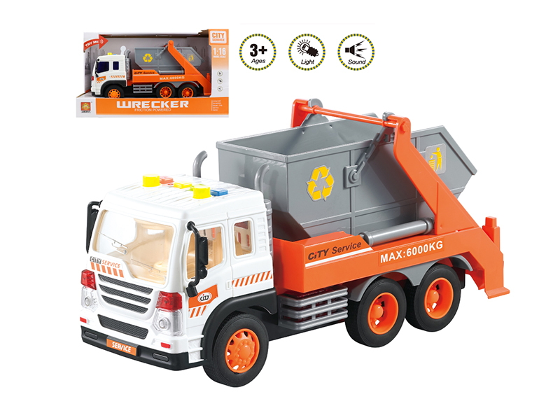 1:16 Friction Sanitation Truck(Four Keys,Light And Music)