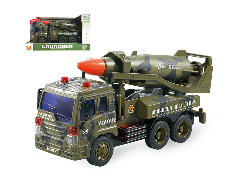 1:16 Friction Missile Truck(4 Keys,Light And Music)