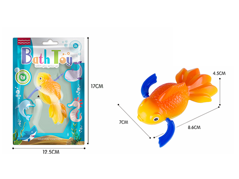 Wind Up Bathroom Toy Goldfish