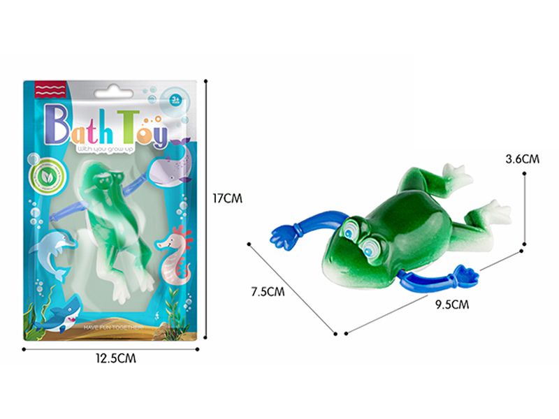 Wind Up Bathroom Toy Frog