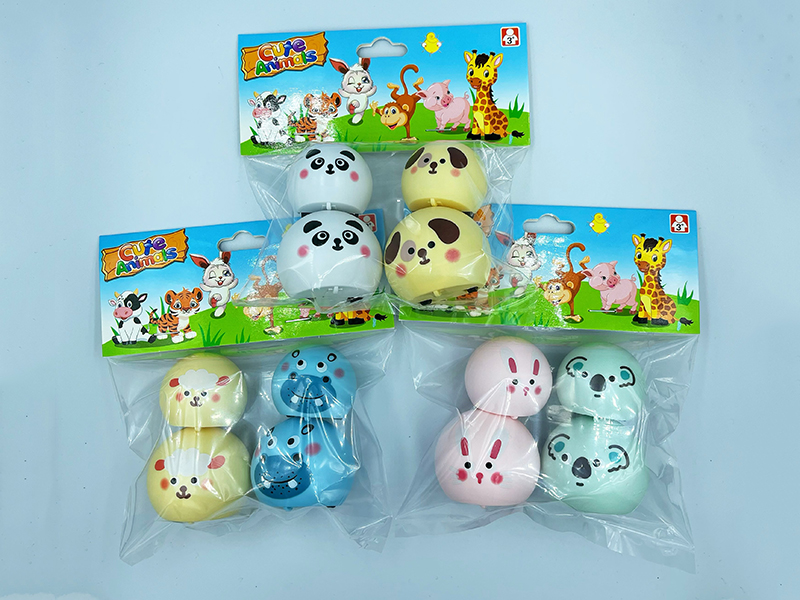 4pcs Tumbler Pull Back Car Animal Series