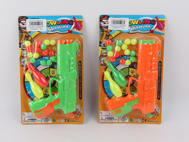 Ping-Pong Ball Gun With 2 Bowling, 15 Ping-Pong Balls