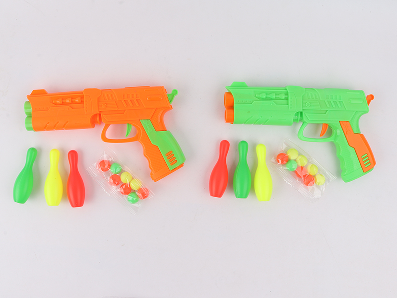 Ping-Pong Ball Gun With 3 Bowling, 8 Ping-Pong Balls