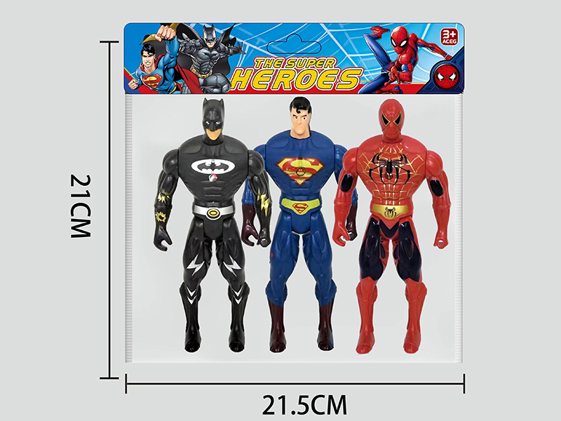 Spider-Man,Batman,Superman 16cm With Lights
