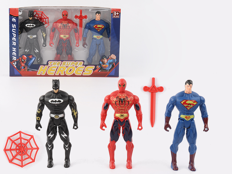 Spider-Man,Batman,Superman 16cm With Lights