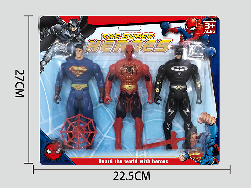 Spider-Man,Batman,Superman 16cm With Lights