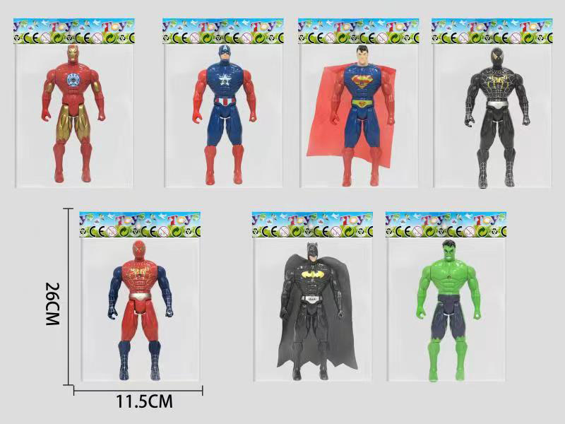 Spider-Man /Batman/Superman/Captain America/Hulk/Black Spider/Iron Man 21cm