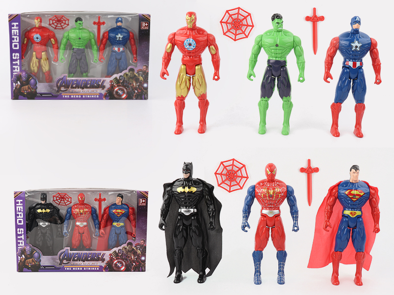 Spider-Man,Batman,Superman,Captain America,Hulk,Iron Man 21cm