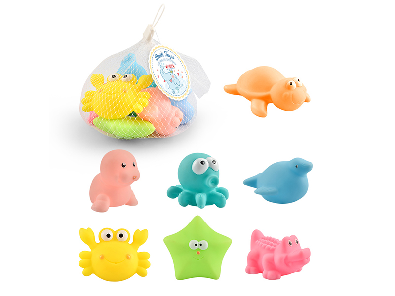 Marine Animal  Soft Plastic Bath Toys 7PCS