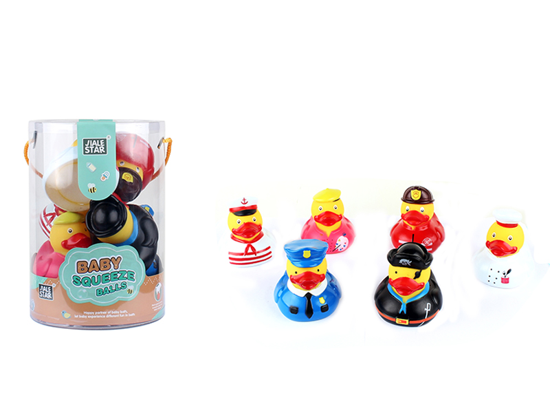 6PCS Enamel Bath Duck Toy