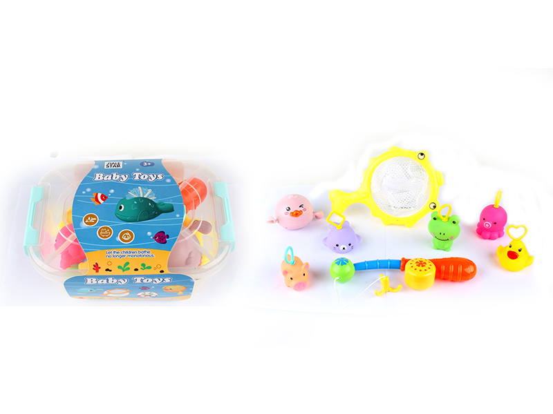 8PCS Bathing And Fishing Toys