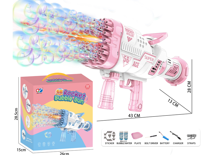 68 Hole Rocket Launcher Bubble Machine(Lithium Rechargeable Battery)
