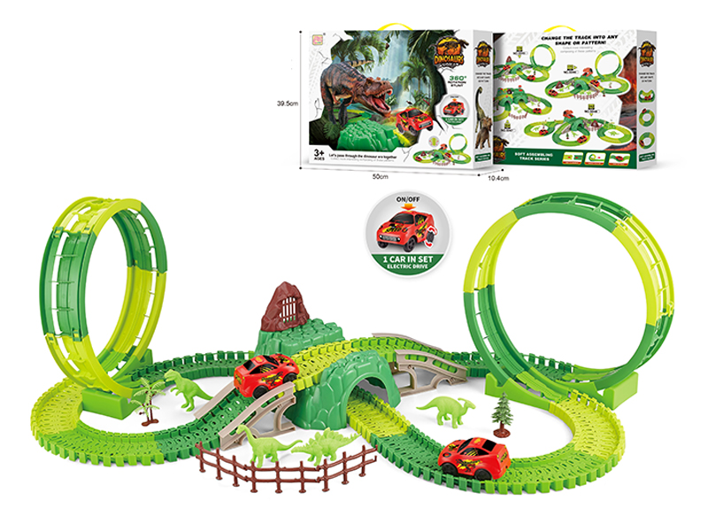 178PCS Dinosaur Car 360 ° Double Ring Dashandong Soft Track