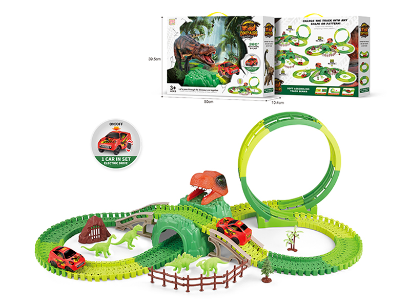 173PCS Dinosaur Car 360 ° Single Ring Dashandong Soft Track