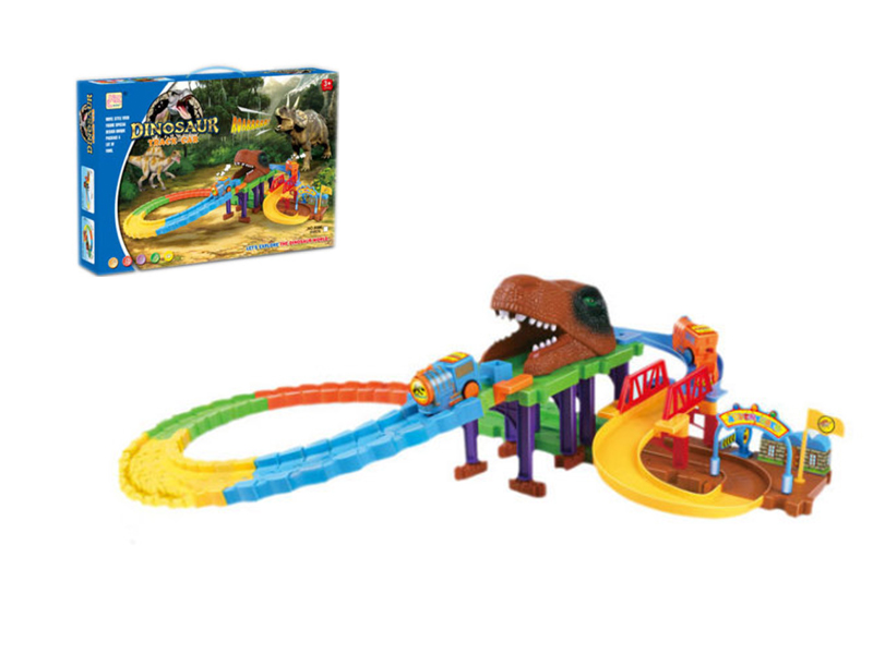 65PCS B/O Dinosaur World Intelligence Train Track Building Block