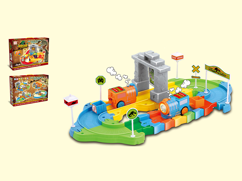 20PCS  Dinosaur Catapulting Small Train Track Building Blocks