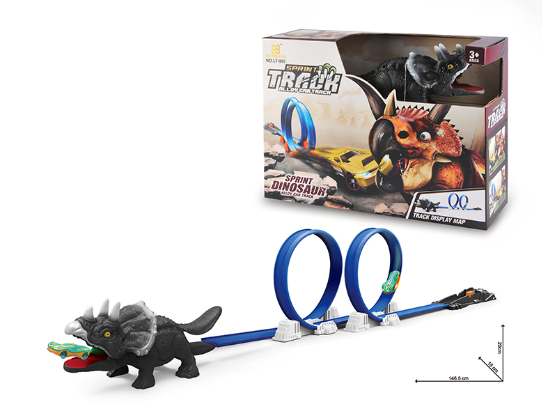 Triceratops Scene Ejection Track Alloy Car