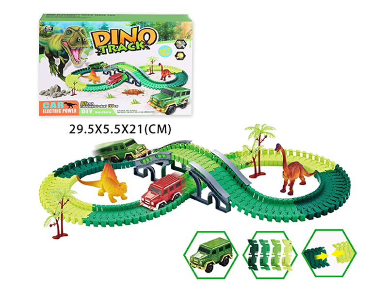B/O Dinosaur Rail Car With Lights